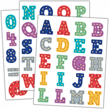 Marquee Alphabet Stickers - Alphabet Stickers Png (380x380), Png Download