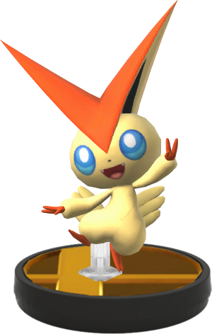 Ssbstrife Amiibo - Victini Amiibo (300x472), Png Download