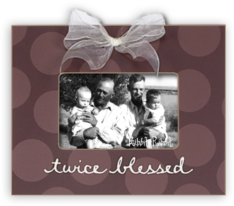 Twice Blessed Bark - Kids Picture Frame - Cream (1024x1024), Png Download