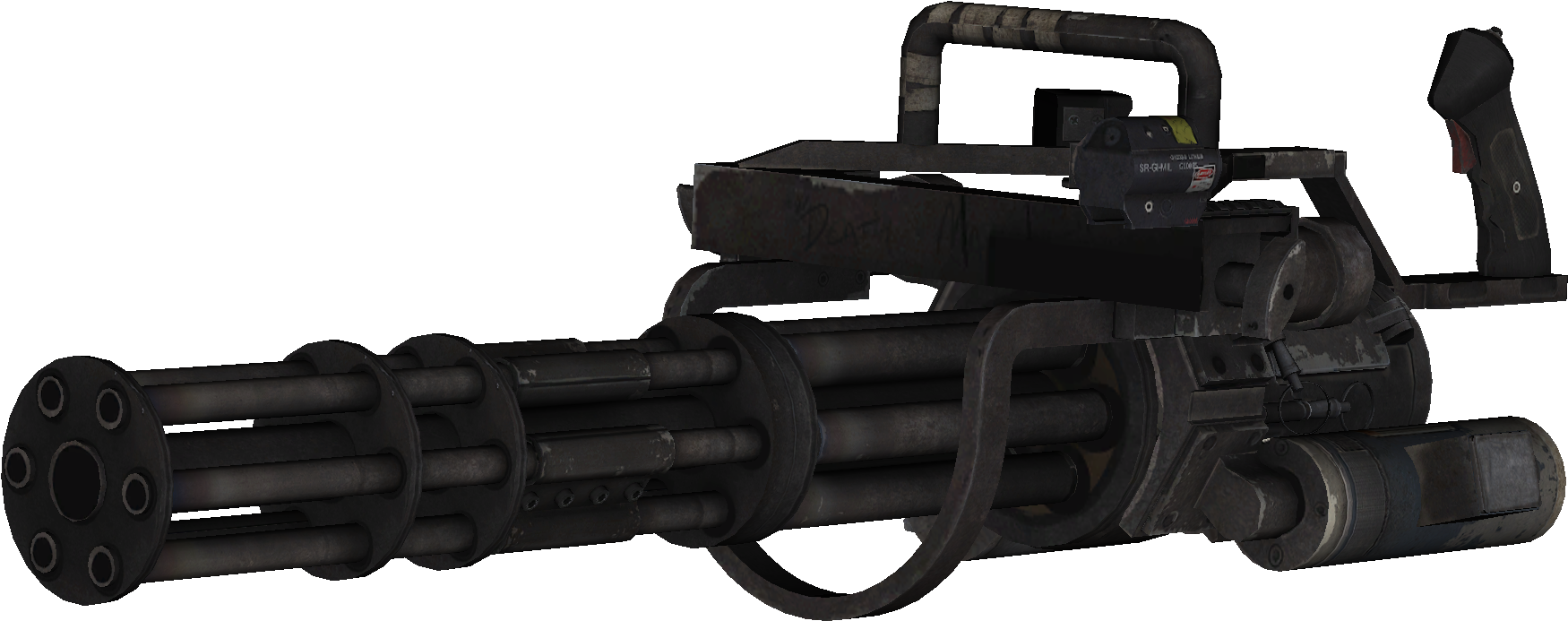Minigun Portable Model Codg - Call Of Duty Minigun (1853x732), Png Download