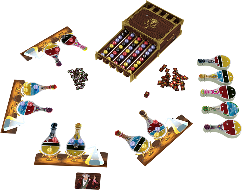 Potion Explosion - Cmon Potion Explosion Board Game (1440x650), Png Download