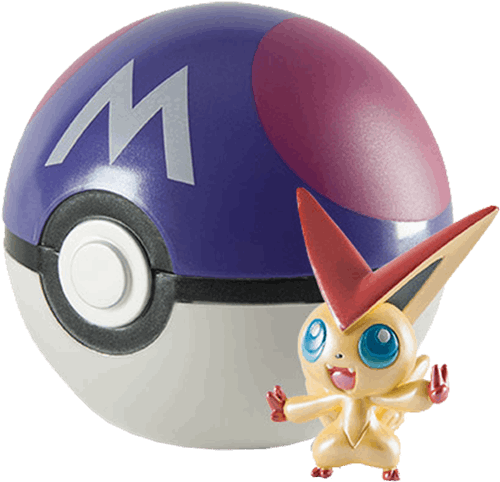 Victini & Master Ball Clip N Carry Mythical Poke Ball - Pokemon 20th Anniversary Victini And Master Ball (600x600), Png Download