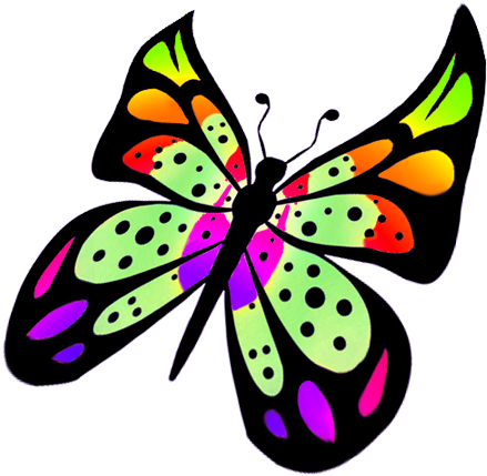 Monarch Butterfly Beautiful Pencil And In Color - Flying Butterfly Clip Art (532x443), Png Download