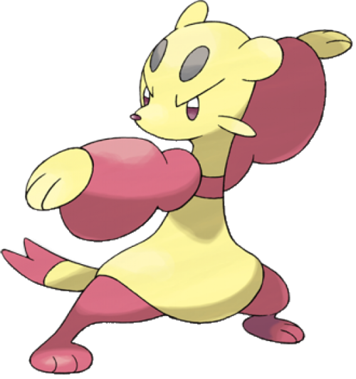 Favorite Type Combination - Pokemon Mienfoo Evolution (500x531), Png Download