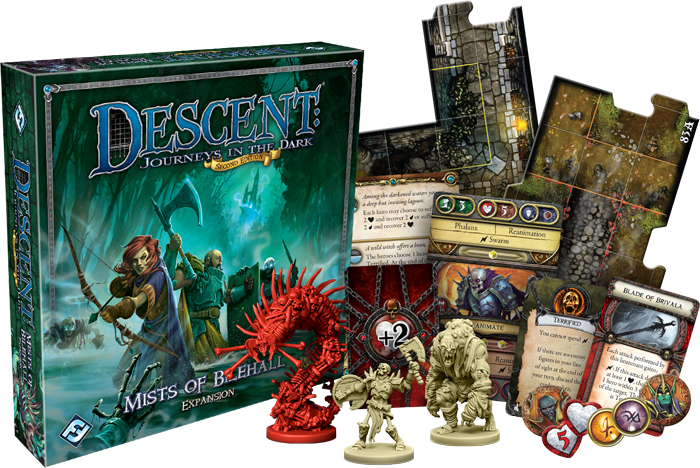 Here's A Look At Some Of The Awesome New Board Games, - Descent Journeys In The Dark 2nd Edition Mists Of Bilehall (700x468), Png Download