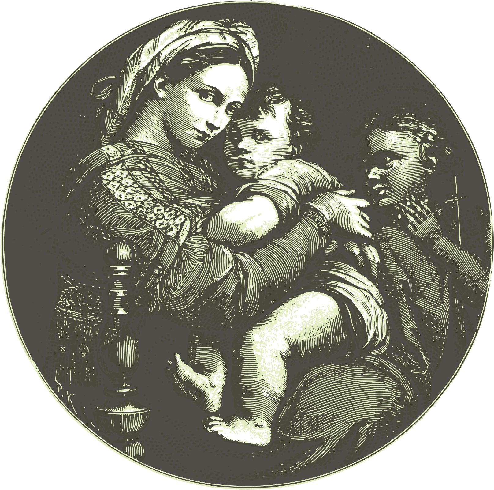 This Free Icons Png Design Of Madonna Della Seggiola (1697x2400), Png Download