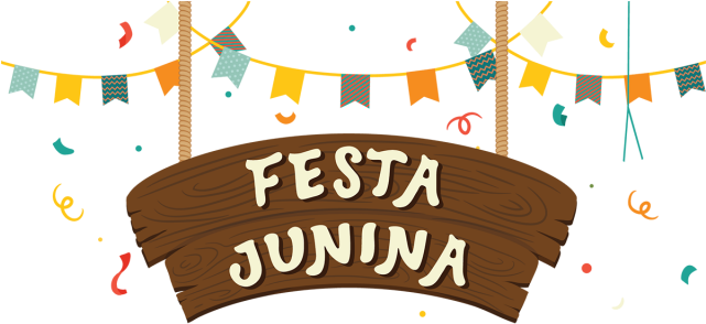 Festa Junina Wooden Hanging With Celebration, Festa - Imagens Festa Junina Png (640x640), Png Download