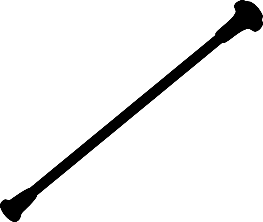 Stick Baton - Twirler Clipart Black And White (852x720), Png Download