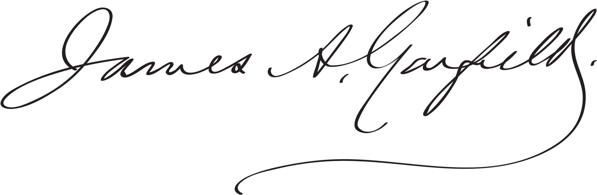 Open - James A Garfield Signature (2000x675), Png Download