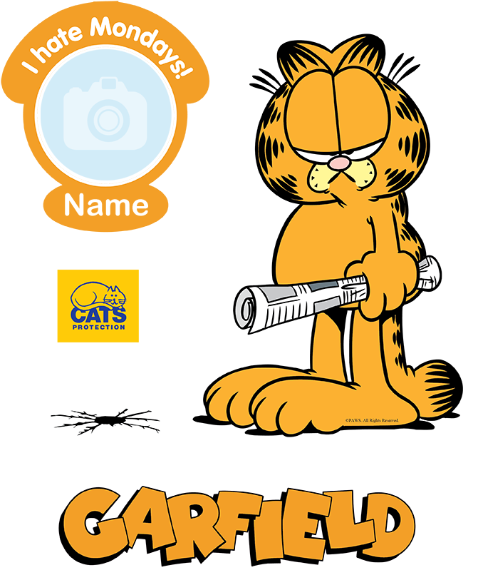 I Hate Mondays - Poster: Poster: Garfield Poster, 36x24in. (679x849), Png Download