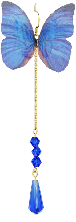 Pendiente De La Mariposa De La Lágrima - New Teardrop Butterfly Earring, Jewelry (558x744), Png Download