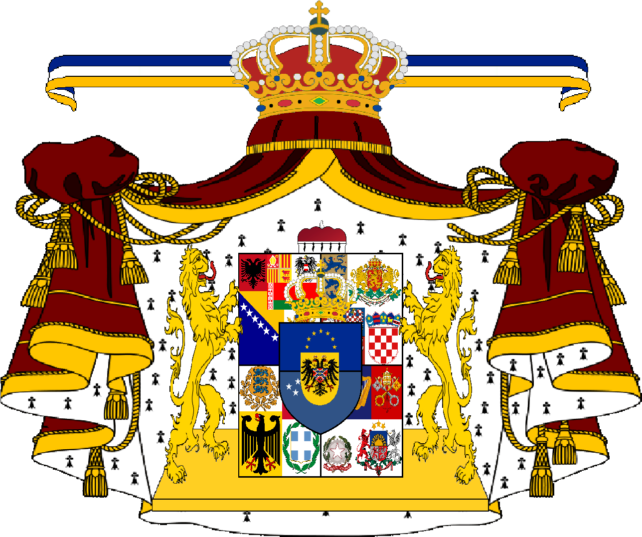 New European Grand Coat Of Arms - Coats Arms Of Microwiki (1288x1142), Png Download