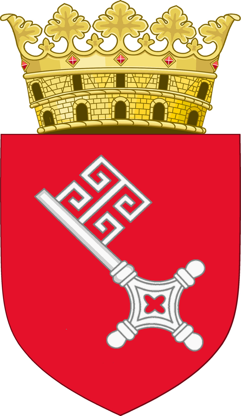 Lesser Coat Of Arms Of Bremen - Bremen Coat Of Arms Png (921x1588), Png Download