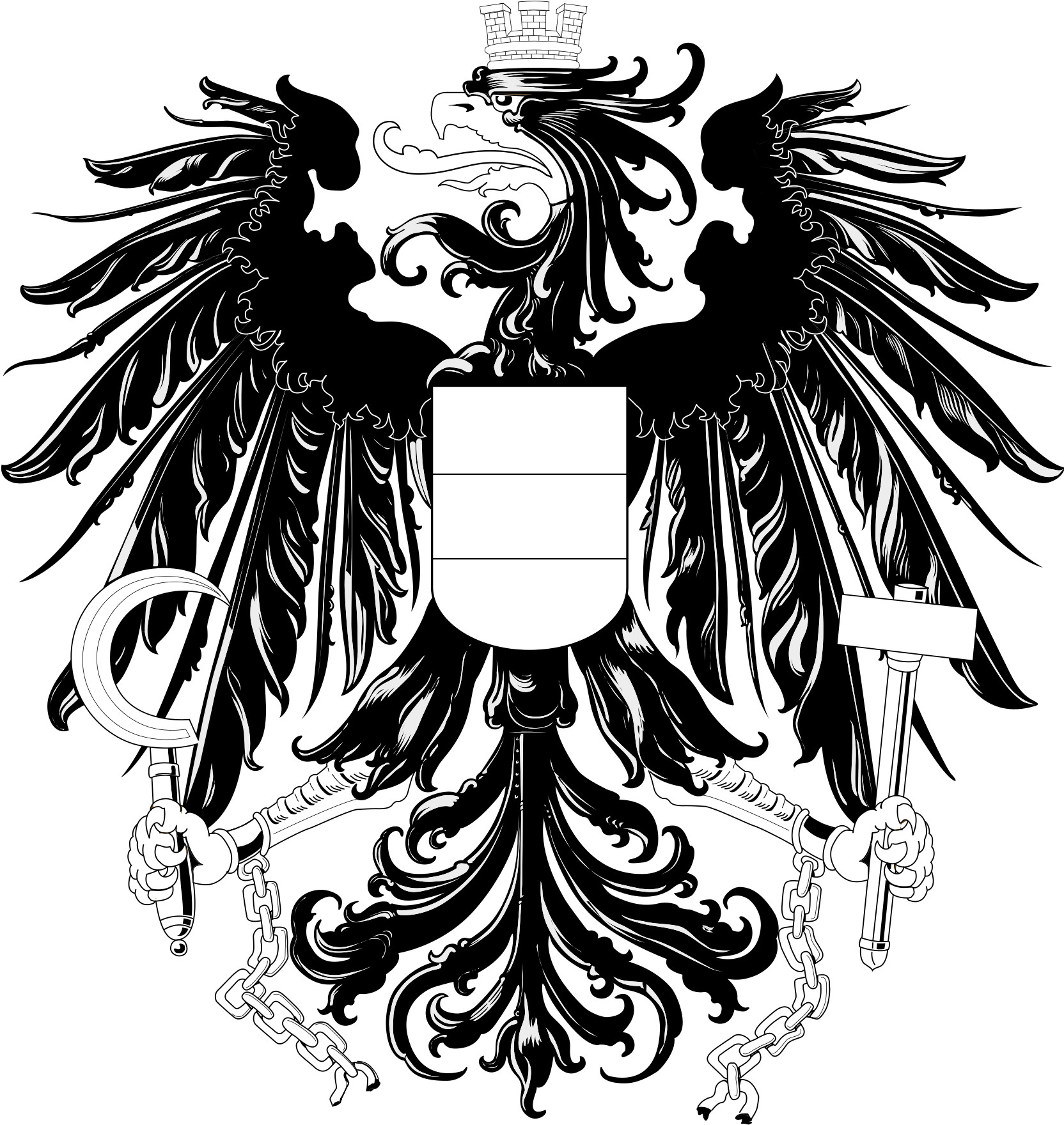 This Free Icons Png Design Of Austria, National Coat (1697x2400), Png Download