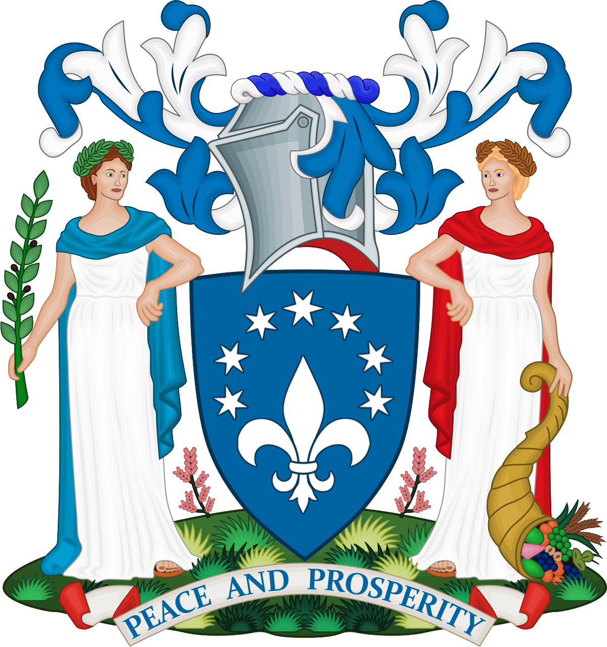 Coat Of Arms Of New Duveland - Victorian Coat Of Arms (1199x1278), Png Download