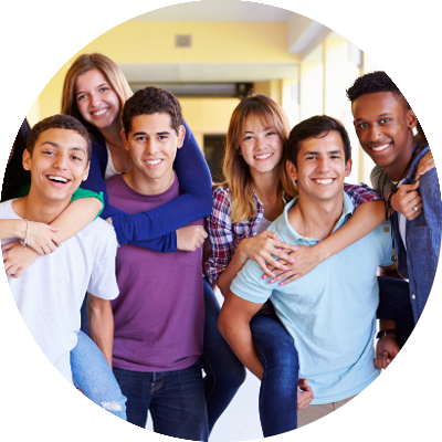 Resliance Training For Students Programme - Group Of Friends High School (400x400), Png Download