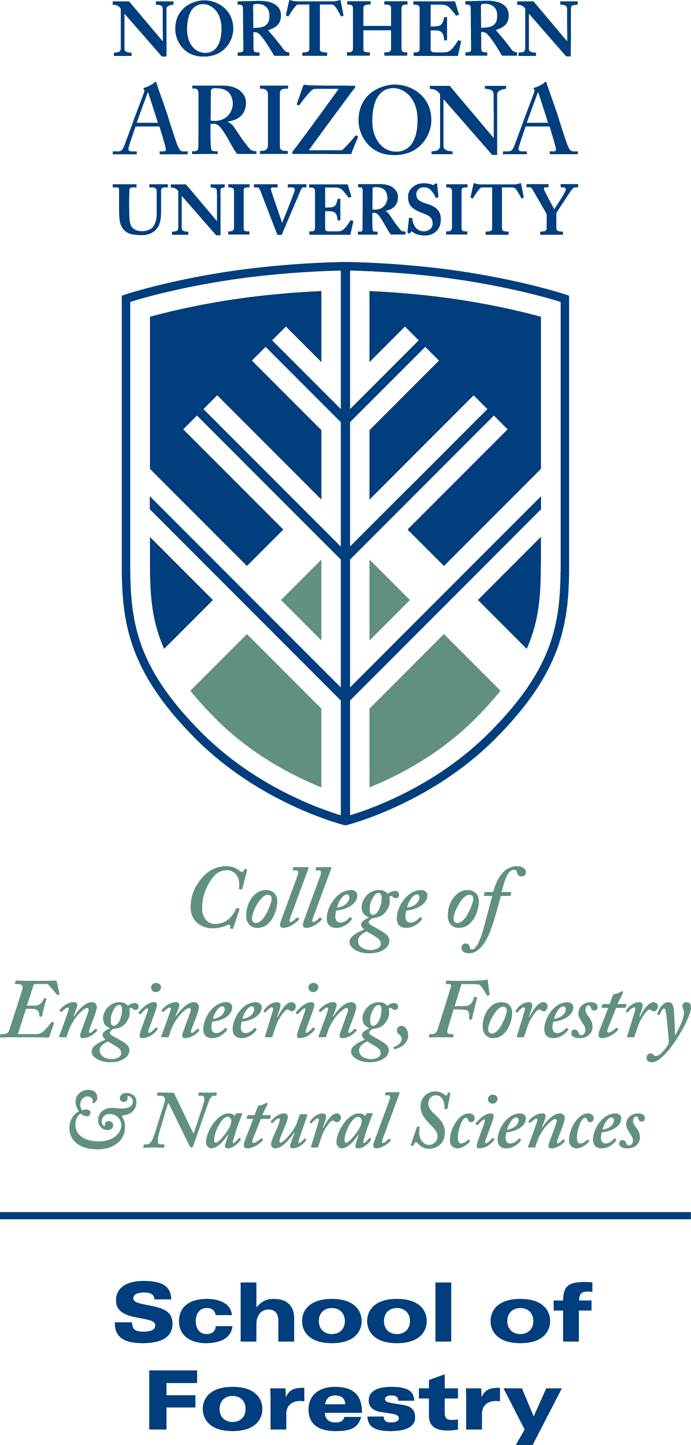School Of Forestry Logo Vertical - Northern Arizona University Cefns (1410x2945), Png Download