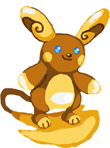 Alola Raichu Fix , - Cartoon (442x553), Png Download