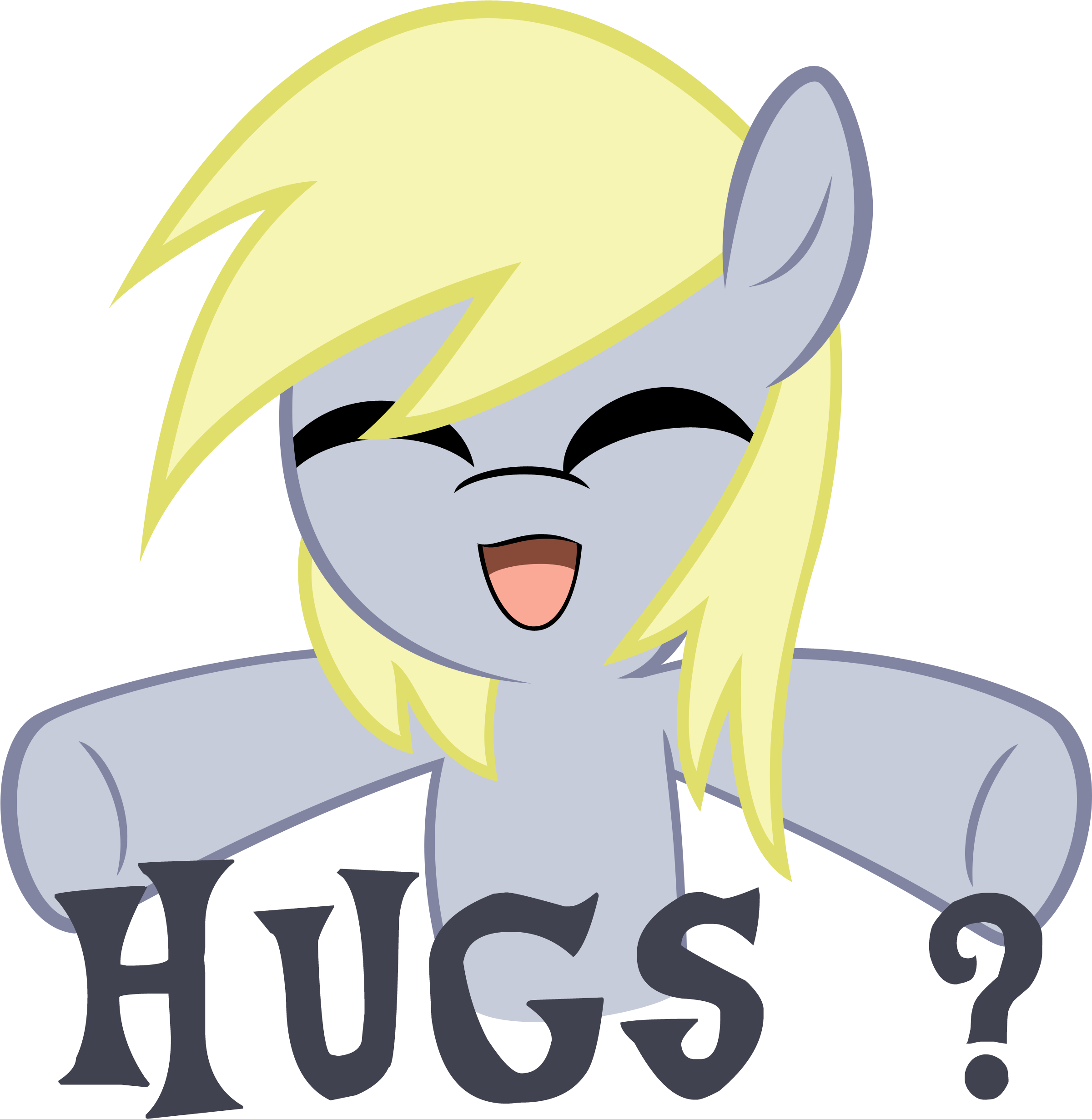 Derpy Hug By Fluffytuli-d6xvupg - Derpy Adorable (2400x3200), Png Download