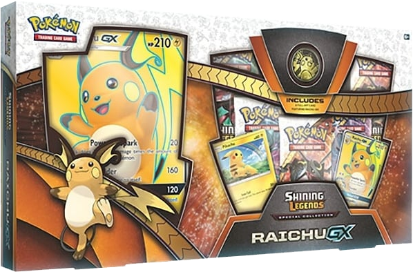Pokemon Shining Legends Sp Coll Raichu - Pokemon Raichu Gx Box (598x394), Png Download
