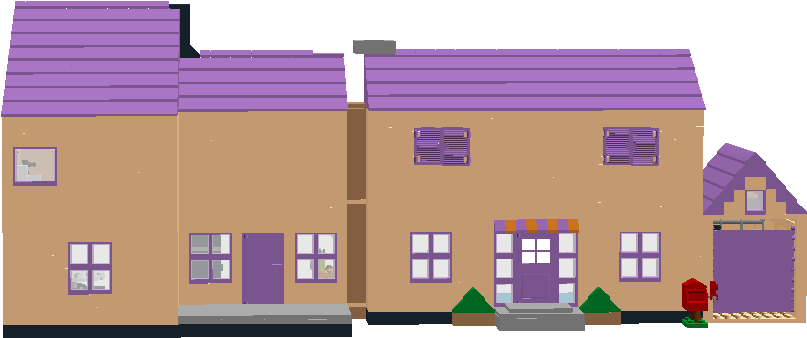 Ned Flanders' House - Architecture (1126x600), Png Download