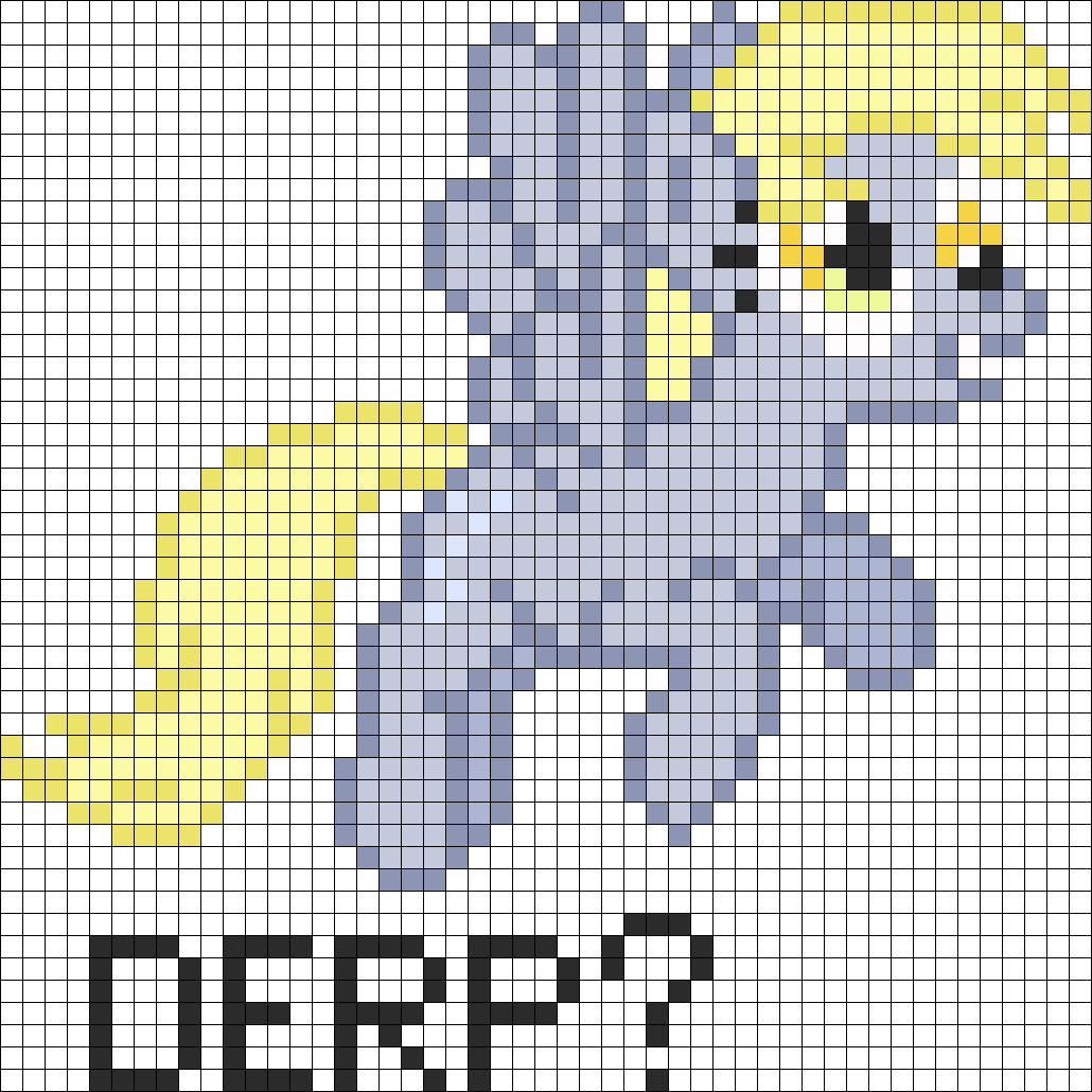 Derpy Hooves Perler Bead Pattern / Bead Sprite - Perler Bead Big My Little Pony Patterns (1030x1030), Png Download