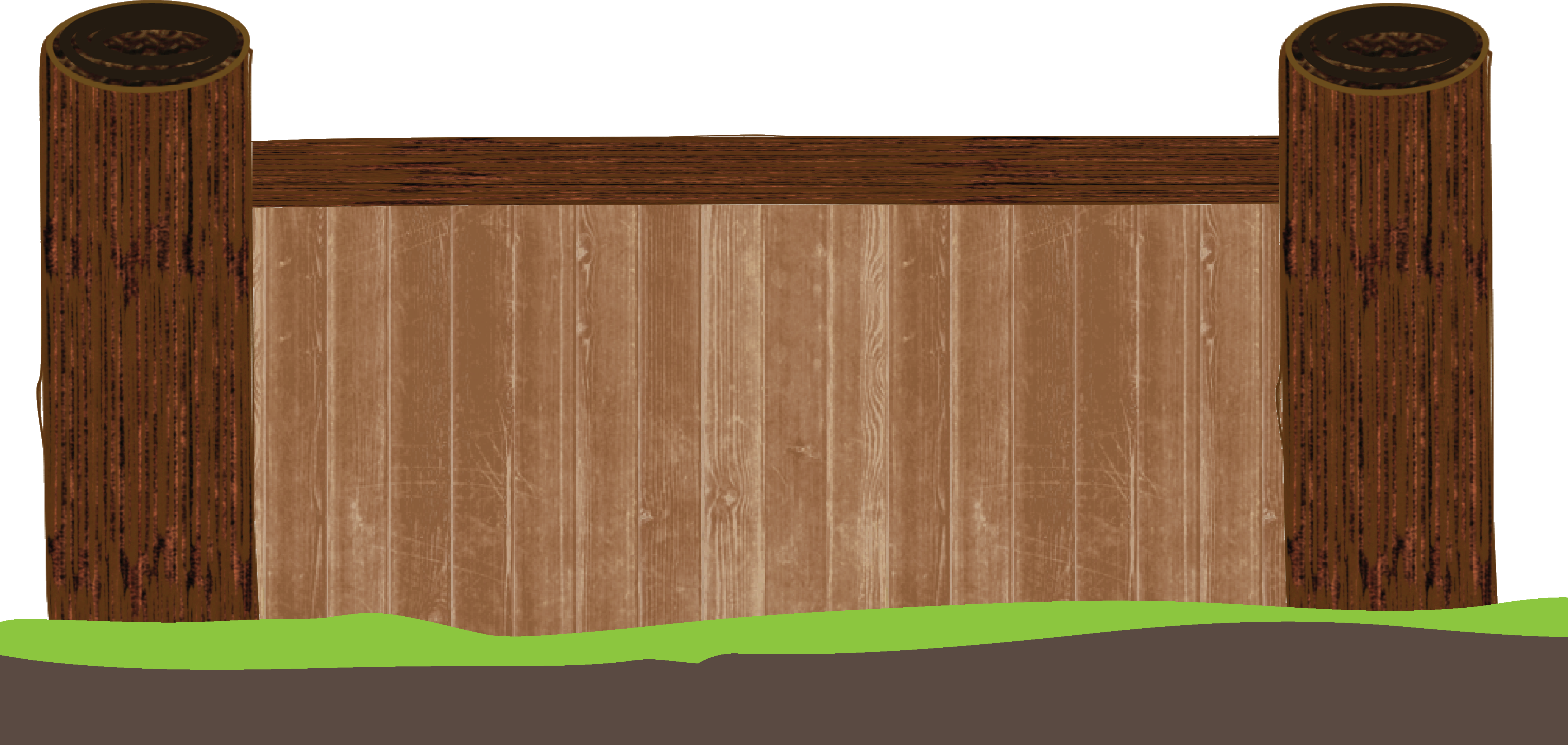 A Wood Wall, On A Flat Surface - Log Clipart (4191x1991), Png Download
