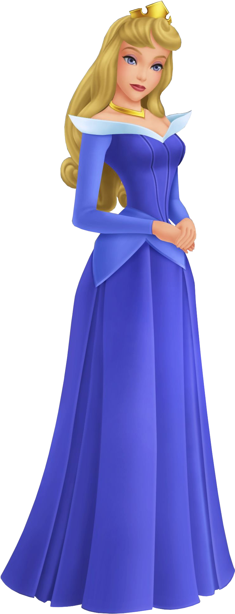 Aurora As She Appears In The Kingdom Hearts Series - Aurora Sleeping Beauty Blue Dress (762x1966), Png Download