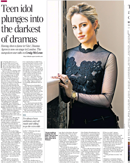 Ddizzle-agron Dianna On The Daily Telegraph - Dianna Agron (500x596), Png Download