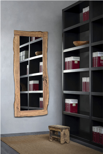 Solid Wood Wall Mirror - Mirror (500x500), Png Download