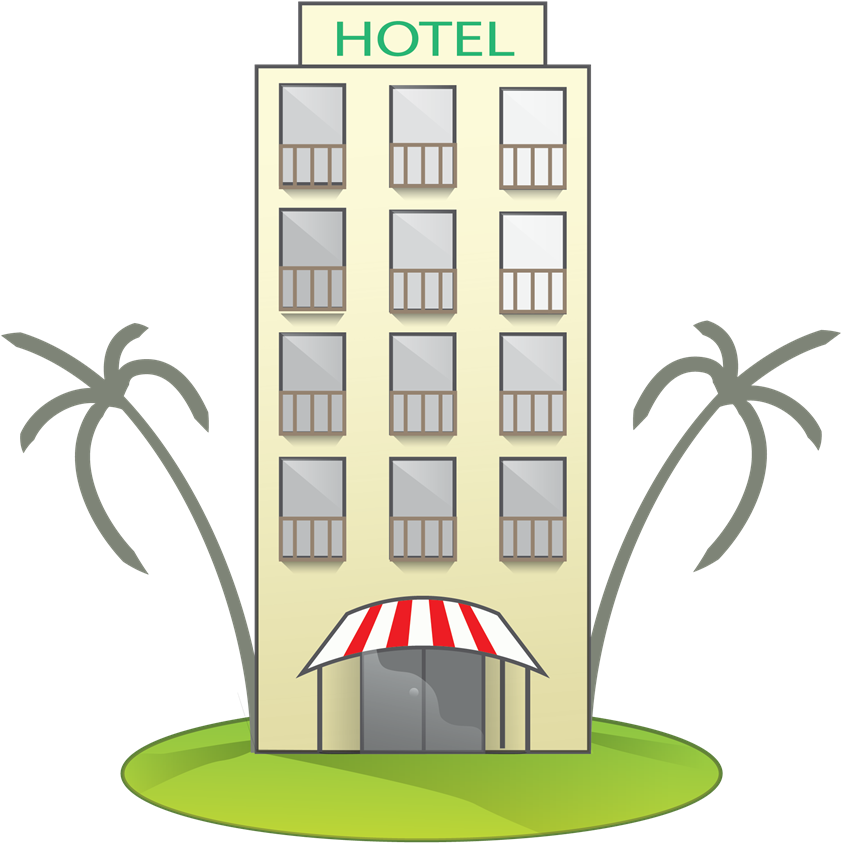Hotel * - Clip Art Hotel (954x975), Png Download
