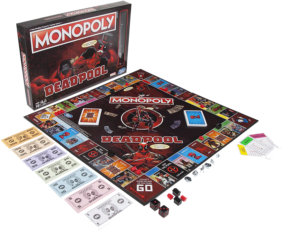 Deadpool Edition - Queen Monopoly Board Game (1511x850), Png Download
