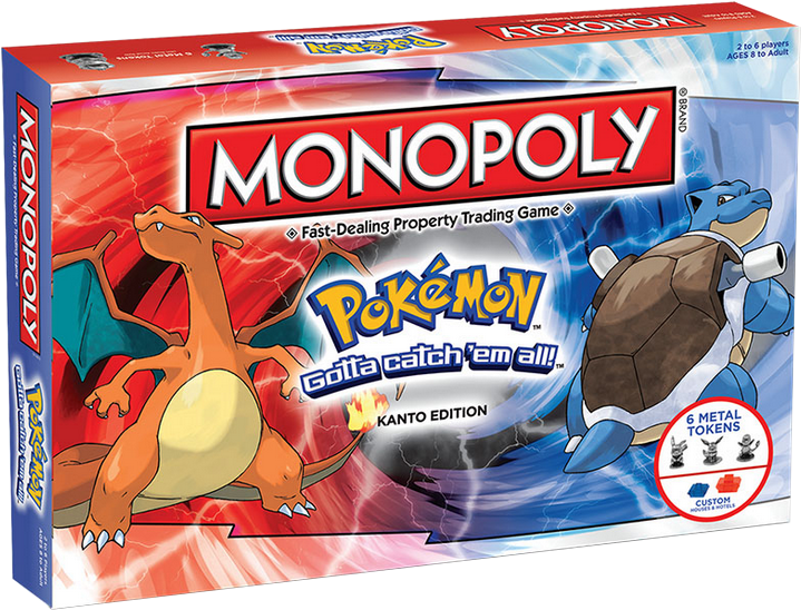 Pokémon Kanto Edition Board, Box And Release Date Confirmed - Pokemon Monopoly Kanto Edition (729x555), Png Download