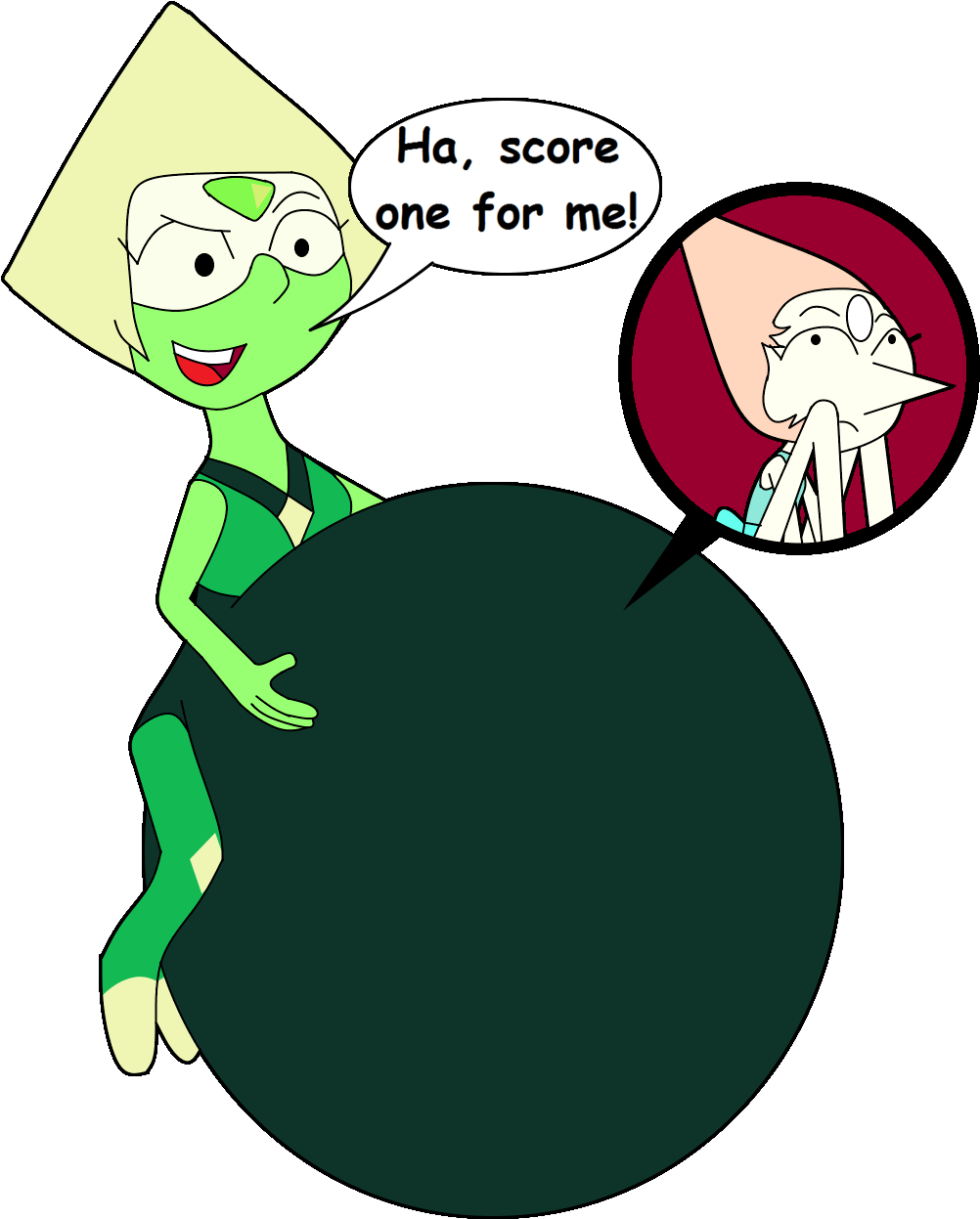 Peridot Ate Pearl - Steven Universe Peridot Eats (1024x1267), Png Download
