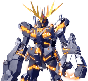 As Opposed To The Unicorn Motif Of Unicorn Gundam, - Gundam Banshee (480x278), Png Download