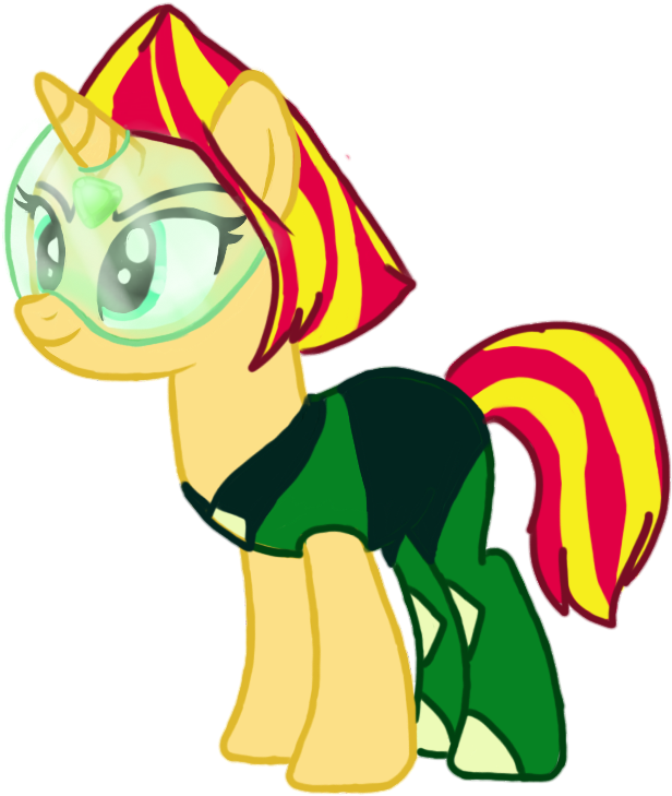 Tsundra, Crossover, Peridot , Safe, Simple Background, - Steven Universe Sunset Shimmer (635x741), Png Download