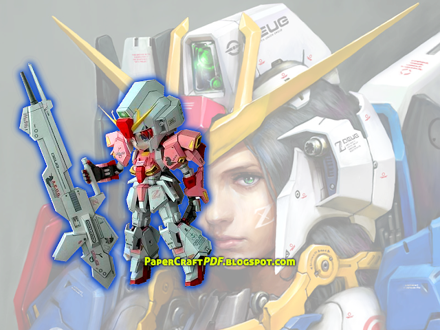 Download Sd Gundam Girl Msz-006 Zeta Papercraft - Gundam Zz ตอน ที่ 1 (640x480), Png Download