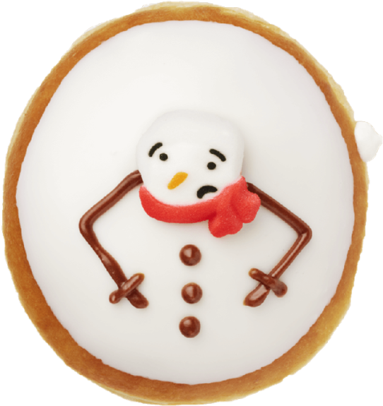 Krispy Kreme - Krispy Kreme Melted Snowman (768x614), Png Download