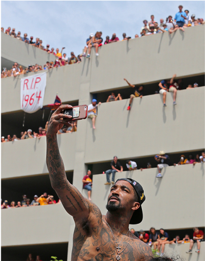 The Cleveland Cavaliers' J - Jr Smith Celebrating Championship (770x511), Png Download