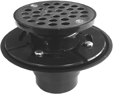 215 216 Pvc And Abs Tiled Shower Drains Light Commercial - Polyvinyl Chloride (387x322), Png Download