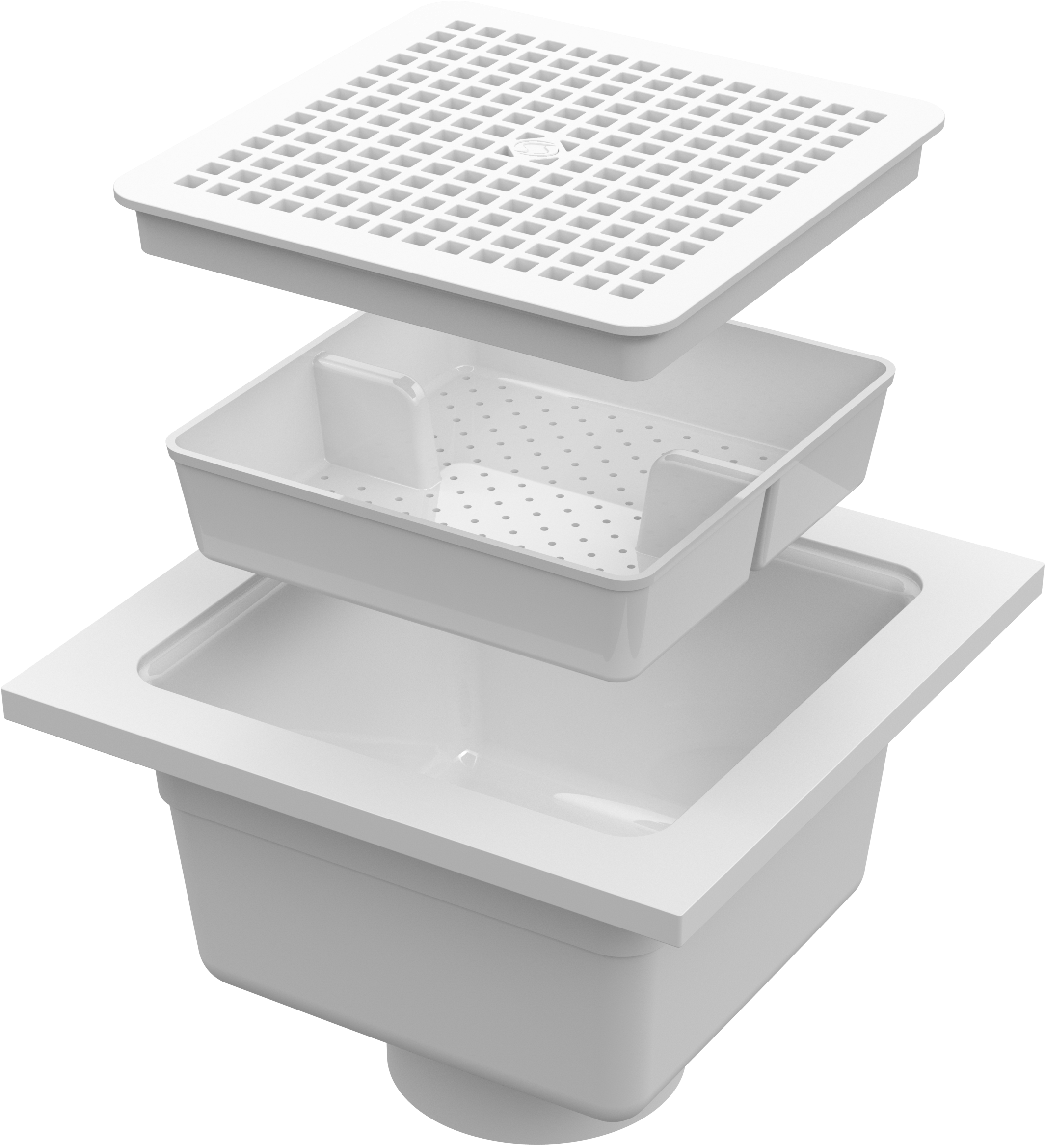 305 Pvc Floor Sinks Less Flange Commercial Plumbing (3000x2400), Png Download