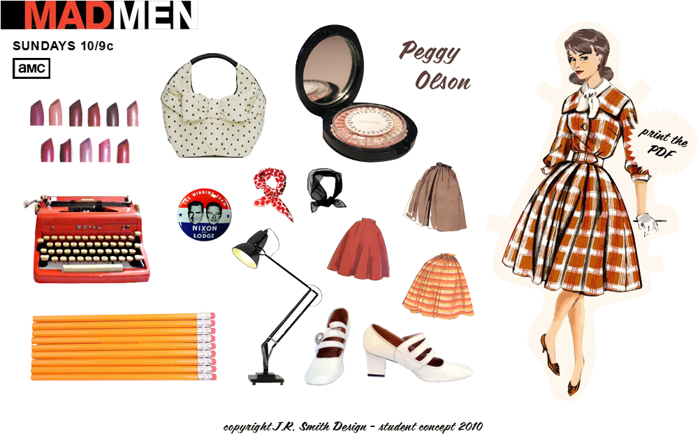 Mad Men Peggy Olson Paper Doll Paper Doll By J - Mad Men Paper Dolls (1024x628), Png Download
