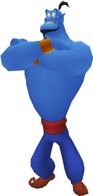 Genie Kh - Aladdin Genie Kingdom Hearts (434x695), Png Download
