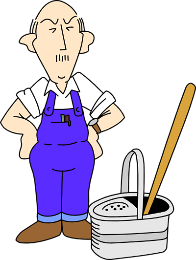 Freeuse Library Collection Of Free High Quality Cliparts - Janitor Clip Art (400x532), Png Download