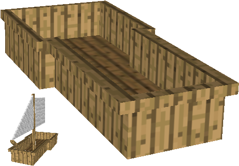 Minecraft Boat No Background (496x364), Png Download