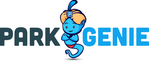 Park Genie Takes The Stress Out Of Parking In Busy - Park Genie (600x248), Png Download
