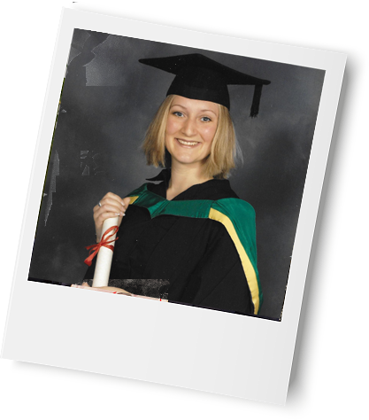 Lucy Smith Graduation Polaroid - Academic Dress (417x474), Png Download