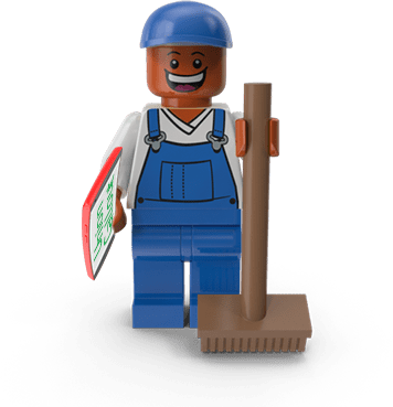 Janitor - Cartoon (356x369), Png Download