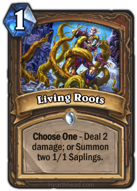 I Think These Are The Best Cards Of 2015 As Far As - Hearthstone Living Roots (307x465), Png Download