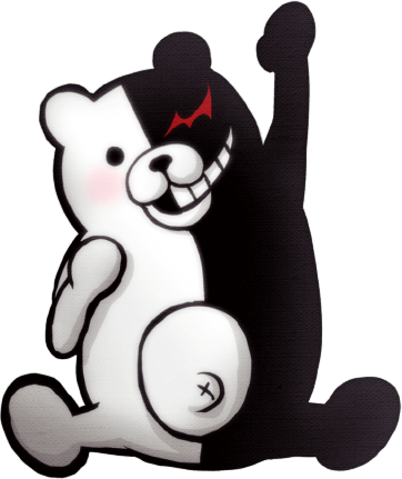Danganronpa 1 Monokuma Sitting Sprite 01 - Danganronpa Monokuma Png (362x431), Png Download